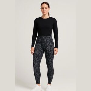 🛍Bundle sale🛍Black and Gray Zebra Print Pants Fabletics Xs